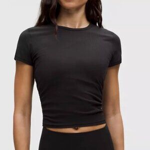 Lululemon All It Takes Ribbed Nulu T-Shirt, black, Size 6